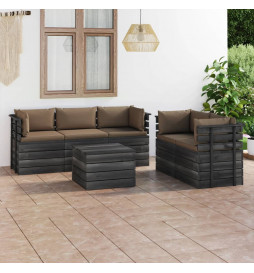 Salon palette de jardin 6...