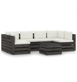 Salon de jardin 7 pcs avec...
