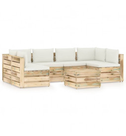 Salon de jardin 7 pcs avec...