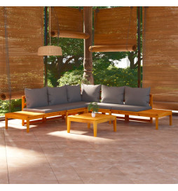 Salon de jardin 4 pcs avec...