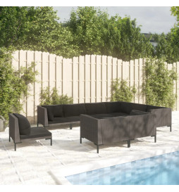 Salon de jardin 9 pcs avec...