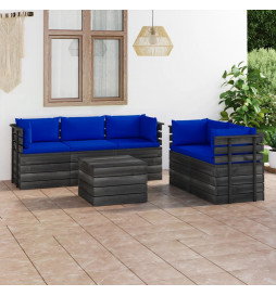 Salon palette de jardin 6...