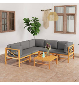 Salon de jardin 6 pcs avec...