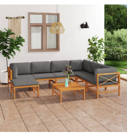Salon de jardin 8 pcs avec...