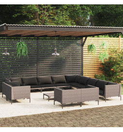 Salon de jardin 14 pcs avec...