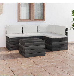 Salon palette de jardin 5...
