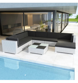 Salon de jardin 8 pcs avec...