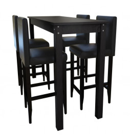 Set de 1 table de bar et 4...
