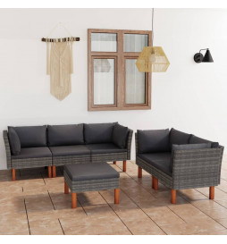Salon de jardin 6 pcs avec...