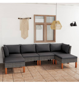 Salon de jardin 6 pcs avec...