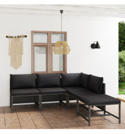 Salon de jardin 5 pcs avec...