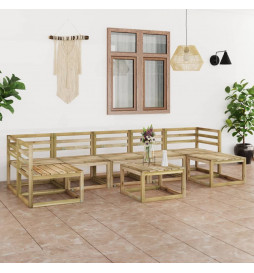 Salon de jardin 8 pcs bois...
