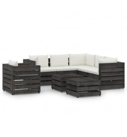 Salon de jardin 8 pcs avec...