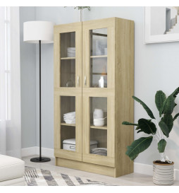 Armoire à vitrine Chêne...