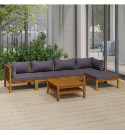 Salon de jardin 6 pcs avec...