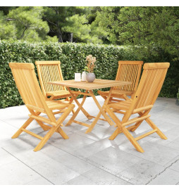 Salon de jardin 5 pcs Bois...