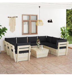 Salon de jardin palette 9...