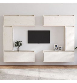Meubles TV 6 pcs Blanc Bois...