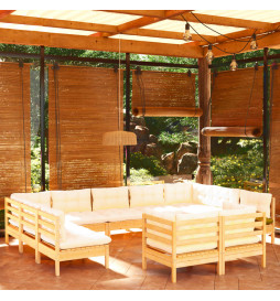 Salon de jardin 11 pcs avec...