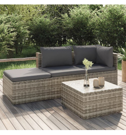Salon de jardin 4 pcs avec...