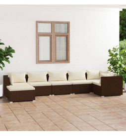 Salon de jardin 7 pcs avec...
