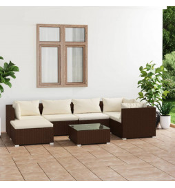 Salon de jardin 7 pcs avec...
