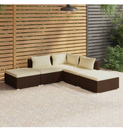 Salon de jardin 5 pcs avec...