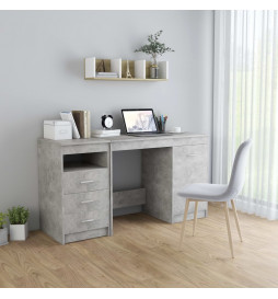 Bureau Gris béton 140x50x76...