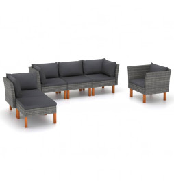 Salon de jardin 6 pcs...