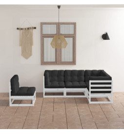 Salon de jardin 5 pcs avec...