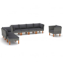 Salon de jardin 8 pcs...