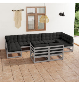 Salon de jardin 9 pcs avec...