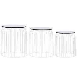 Tables basses 3 pcs Blanc