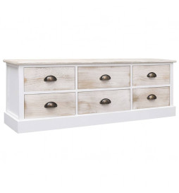 Meuble TV Blanc/marron...