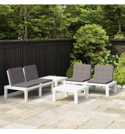 Salon de jardin 4 pcs avec...
