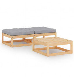 Salon de jardin 3 pcs avec...