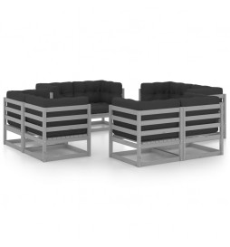 Salon de jardin 8 pcs avec...