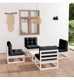 Salon de jardin 5 pcs avec...
