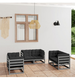 Salon de jardin 6 pcs avec...