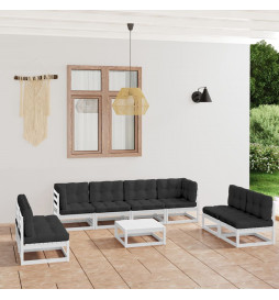 Salon de jardin 9 pcs avec...