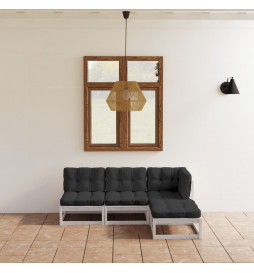 Salon de jardin 4 pcs avec...