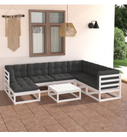Salon de jardin 8 pcs avec...