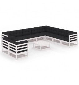 Salon de jardin 11 pcs avec...