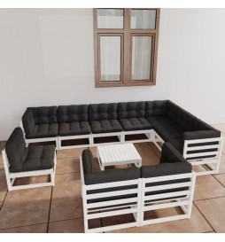 Salon de jardin 11 pcs avec...