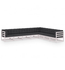 Salon de jardin 8 pcs avec...