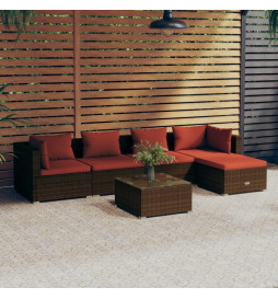 Salon de jardin 6 pcs avec...