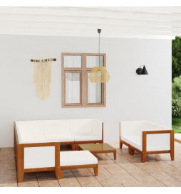 Salon de jardin 10 pcs avec...