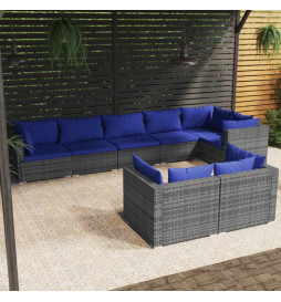 Salon de jardin 8 pcs avec...