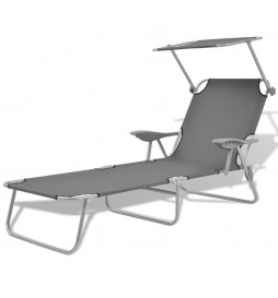 Chaise longue avec auvent...