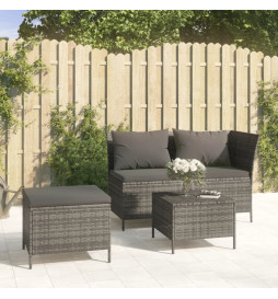 Salon de jardin 3 pcs avec...